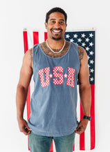 Load image into Gallery viewer, Men’s NAVY ‘USA’ Check Tank