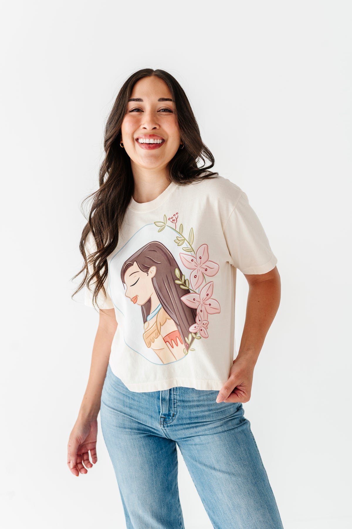 Pocahontas | ADULT tee (CROP + FULL LENGTH HERE)