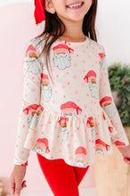 Load image into Gallery viewer, Pink Santas | PEPLUM