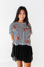 Load image into Gallery viewer, Striped Mickey Pumpkin | ADULT Boxy Crop