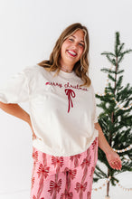 Load image into Gallery viewer, Merry Christmas Bow | (CREAM) ADULT (Both CROP + FULL LENGTH listed here!)