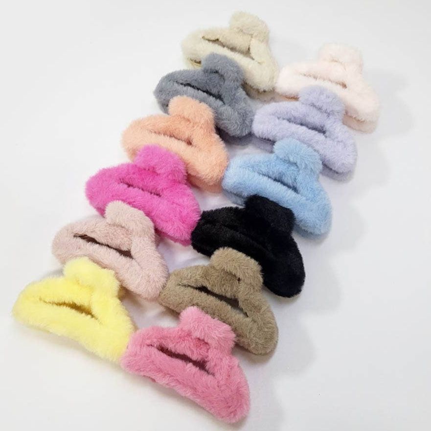 Fuzzy Hair Claw Clip (*colors/styles vary)