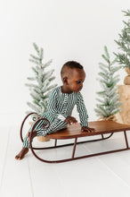 Load image into Gallery viewer, Green Stripes | ZIP ROMPER