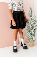 Load image into Gallery viewer, Black Velvet | 2-Tiered SKORT