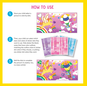 Color-By-Dots Sticker Book: Unicorns