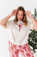 Load image into Gallery viewer, Merry Christmas Bow | (CREAM) ADULT (Both CROP + FULL LENGTH listed here!)