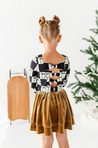 Carmel Velvet | 2-Tiered SKORT