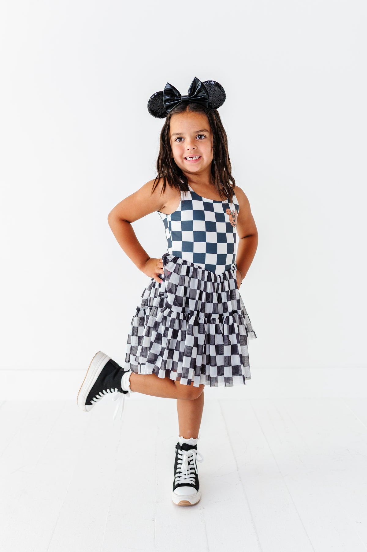 Pumpkin Check | KIDS Mesh Dress