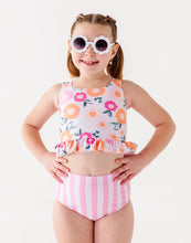 Load image into Gallery viewer, Poppy + Stripes: Ruffle TWO-PIECE Tankini