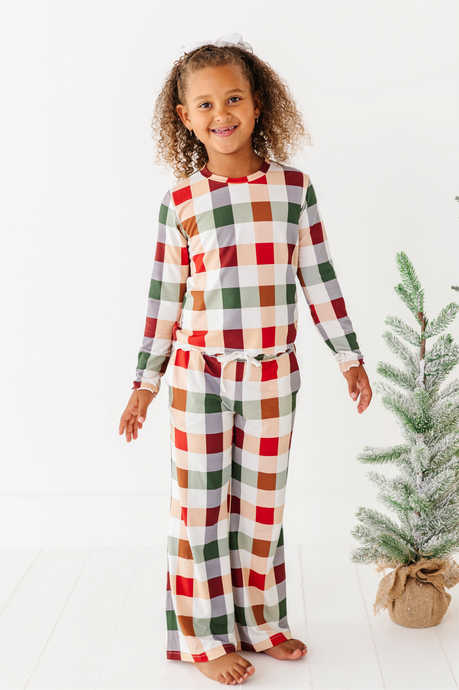 Holiday Plaid | GIRLS WIDE-LEG SET