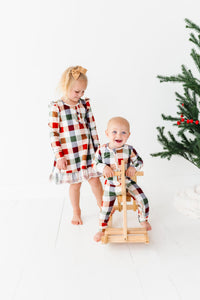 HOLIDAY PLAID | Zip-Up Romper