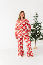 RED Santa Stripes | WOMEN'S Long Sleeve Top