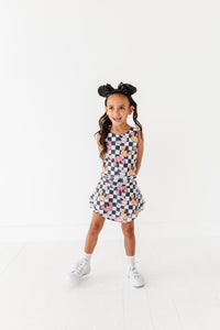 Checkered Minnie Pumpkins | KIDS Activewear SET