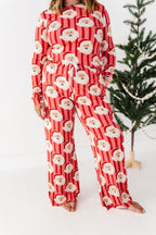 RED Santa Stripes | WOMEN'S Long Sleeve Top
