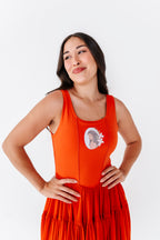 Moana (ADULT) | Burnt Orange Mesh DRESS