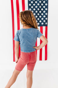 Red RIBBED | Biker Shorts