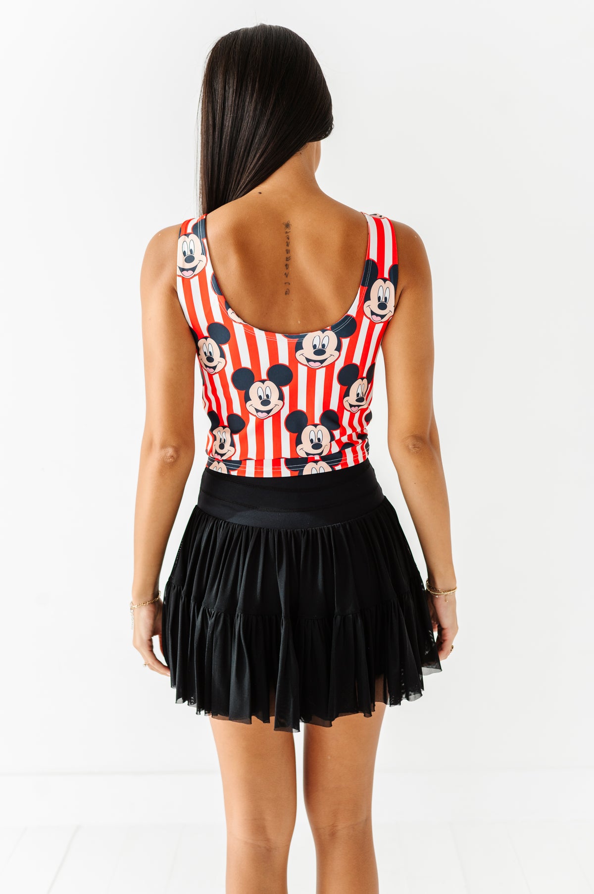 MICKEY Stripe (ADULT) | FRONT-TIE TANK