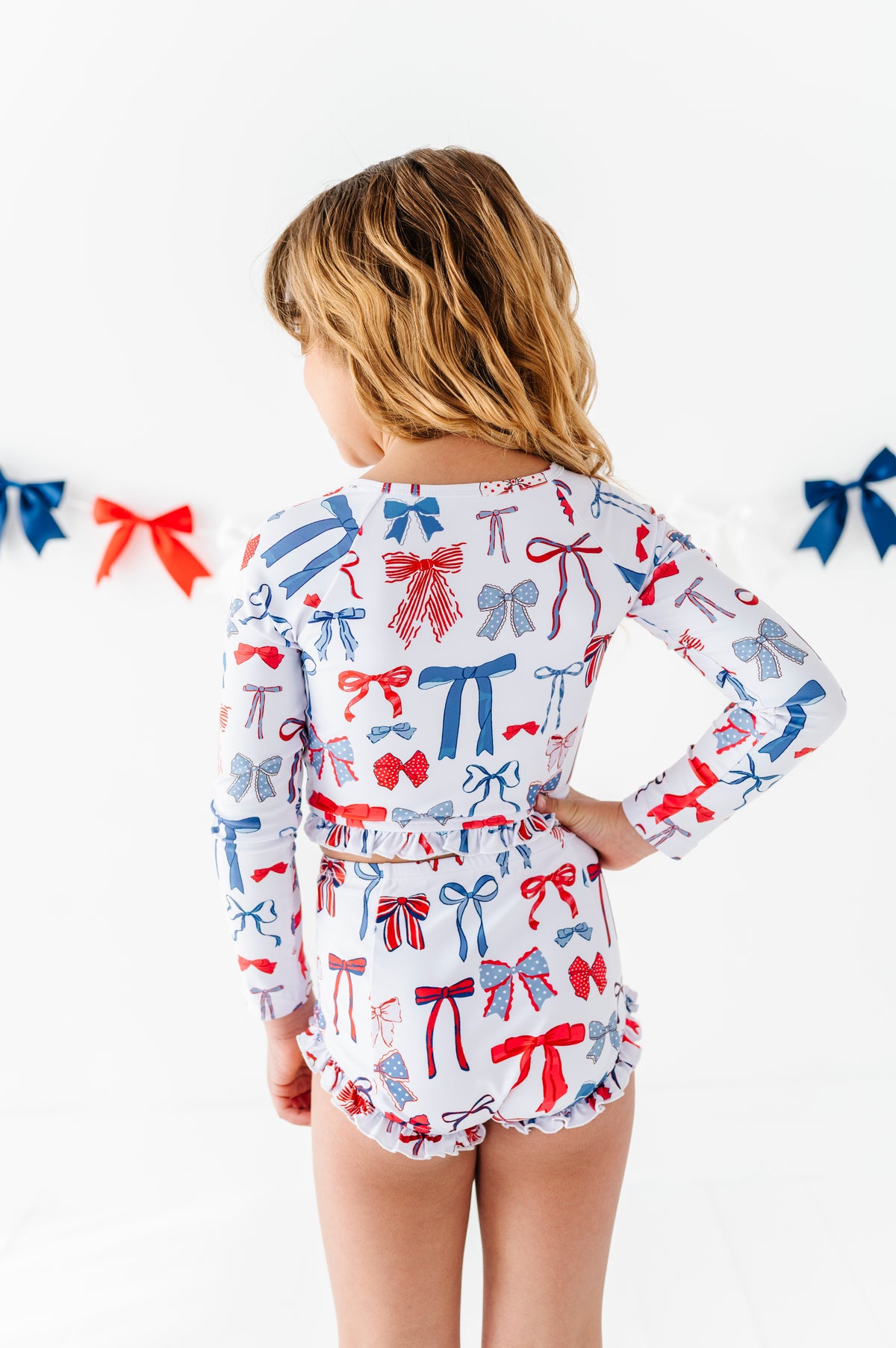 American Girl Bows | 1/4th Zip Rashguard 2-Piece