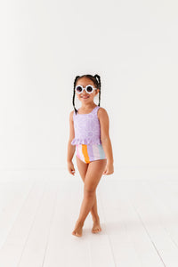 Sunny + Stripes: Ruffle TWO-PIECE Tankini