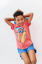 Load image into Gallery viewer, Hotdog | RED Boys Curve Hem Tee