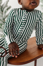 Load image into Gallery viewer, Green Stripes | ZIP ROMPER