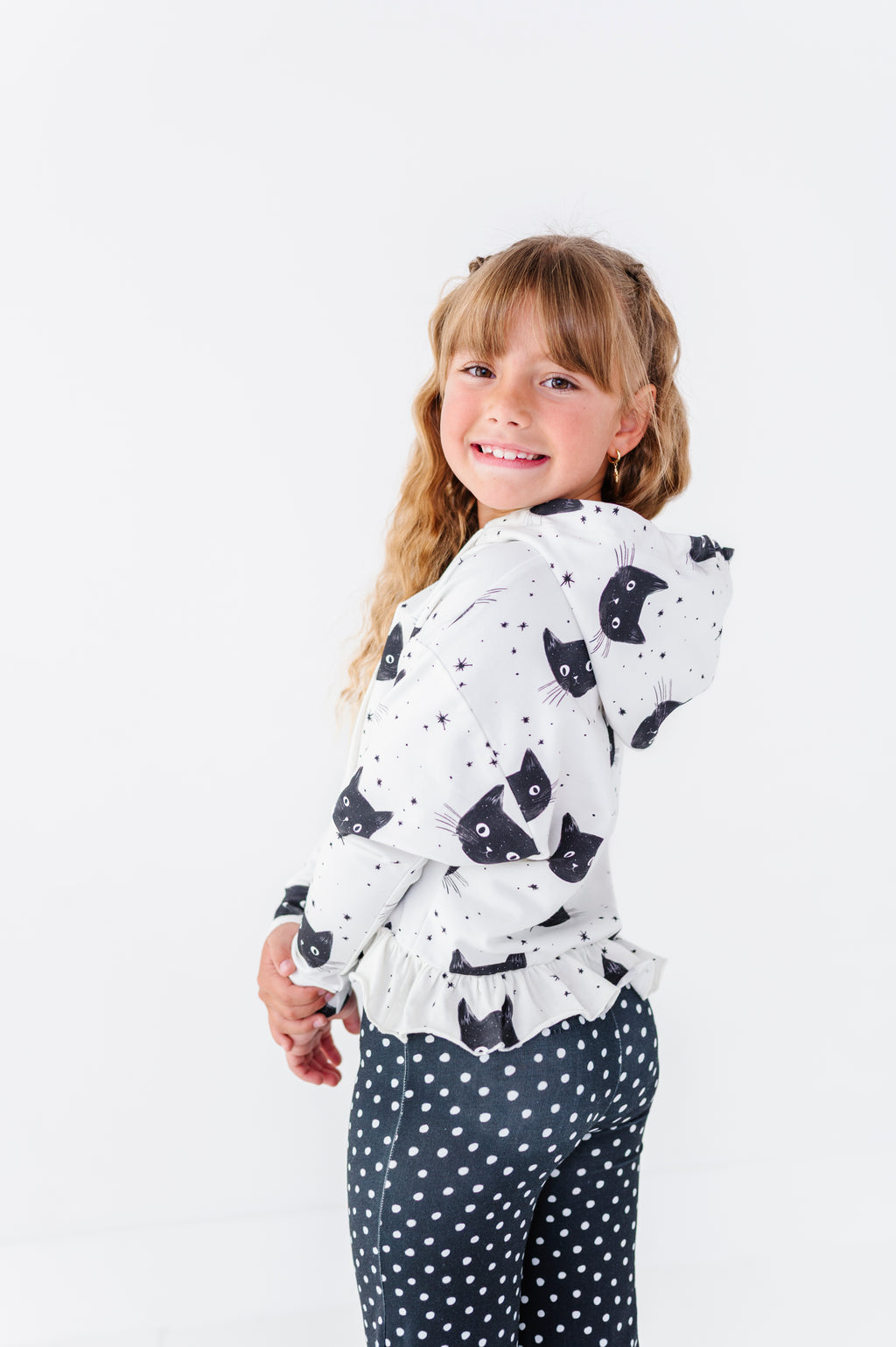 Black Cat Magic | Ruffle Hoodie