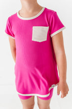 Load image into Gallery viewer, Pink Punch | Mini Dress + Biker Shorts RIB Set