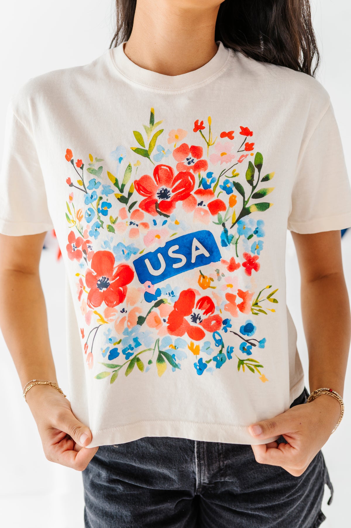 Floral USA | ADULT tees (*CROP + FULL LENGTH HERE)