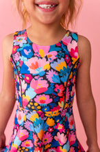 Load image into Gallery viewer, Electric Bloom | Open Sides Active Dress (with shorts!)