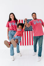 Load image into Gallery viewer, Red ‘USA’ Check | BOYS Tee