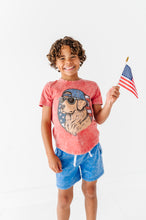 Load image into Gallery viewer, Patriotic Dog | RED Boys Curve Hem Tee