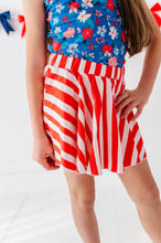 Load image into Gallery viewer, RED Spangled Stripes | SKORT