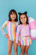 Load image into Gallery viewer, Sherbert Stripes | RASHGUARD ONE-PIECE