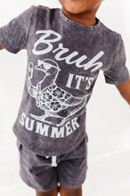 Load image into Gallery viewer, Bruh It's Summer | Charcoal Graphic Tee