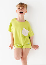 Load image into Gallery viewer, Lime Wedge | Boxy Crop + Shorts RIB Set