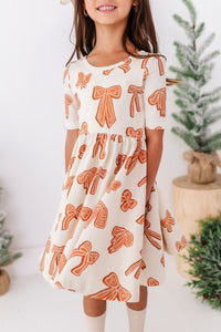 Gingerbread Bow | Scoop Back Dress