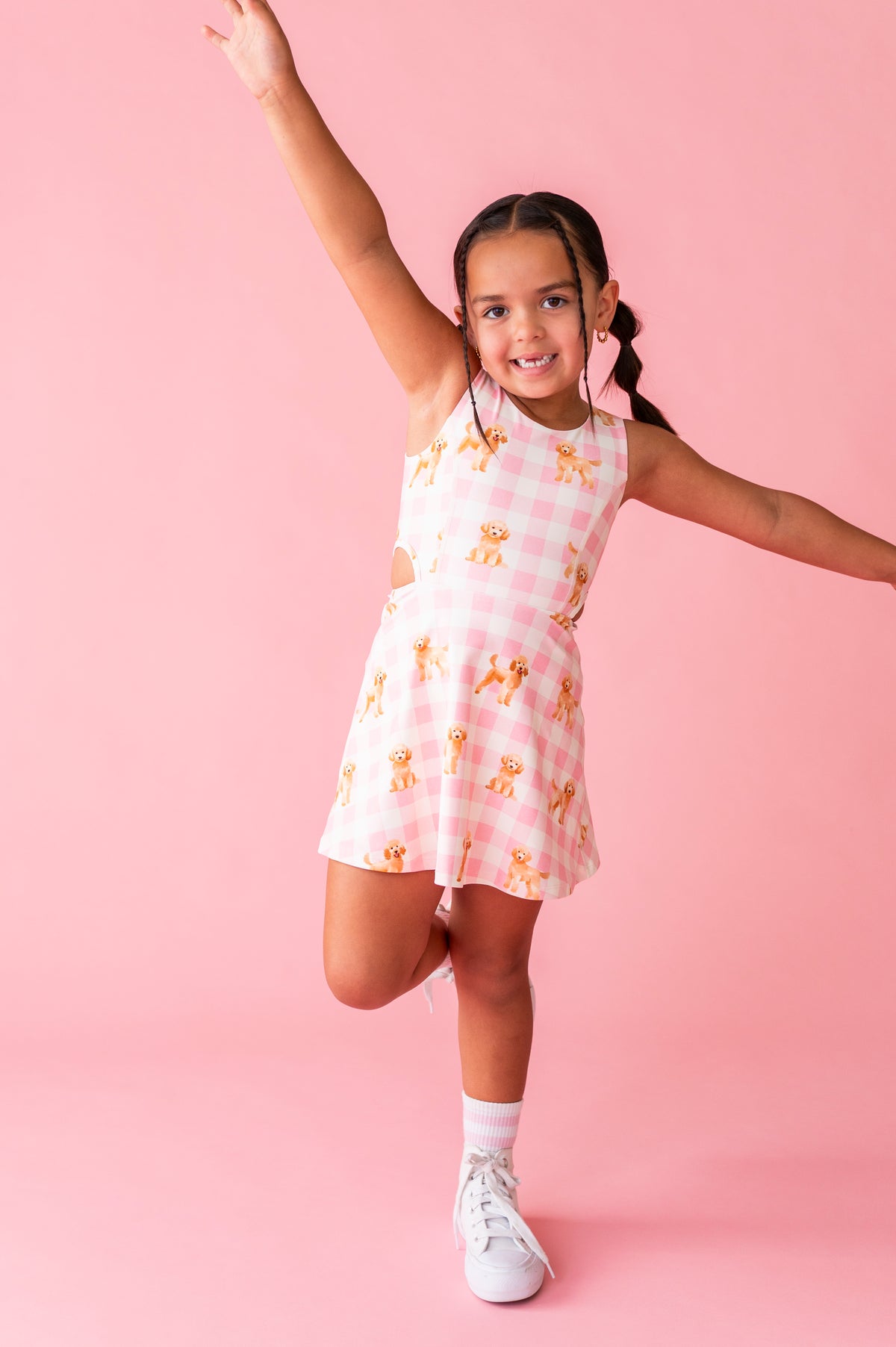 Puppy Picnic | Open Sides Active Dress (with shorts!)