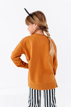 Load image into Gallery viewer, Stripe Mouse Bow (RUST) | SIDE SPLIT SWEATSHIRT