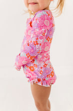 Load image into Gallery viewer, Neon Floral: ONE-PIECE Rashguard