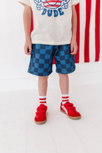 Load image into Gallery viewer, Dark Blue Check | BOYS Shorts