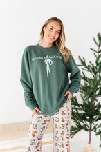 Load image into Gallery viewer, Merry Christmas Bow | (GREEN) FULL LENGTH SWEATSHIRT