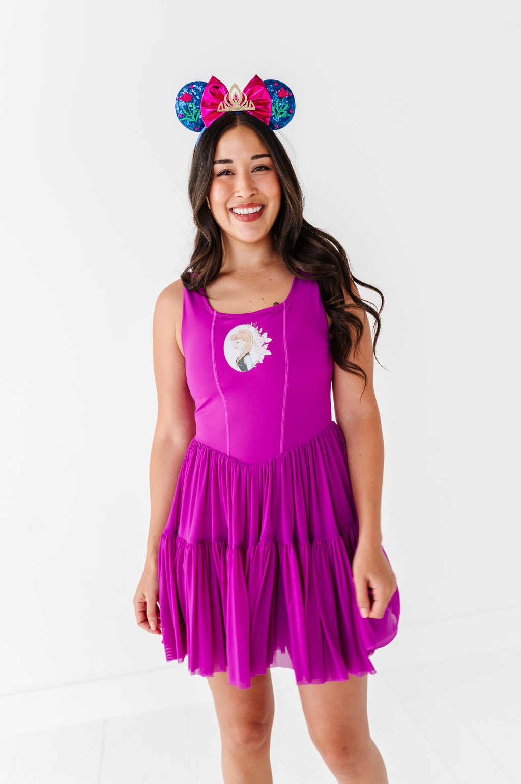 Ana (ADULT) | Raspberry Mesh DRESS