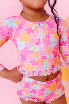 Tutti Fruitti Blossom | 1/4th ZIP RASHGUARD 2-PIECE