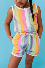 Load image into Gallery viewer, Sherbert Stripes | TERRY TANK ROMPER