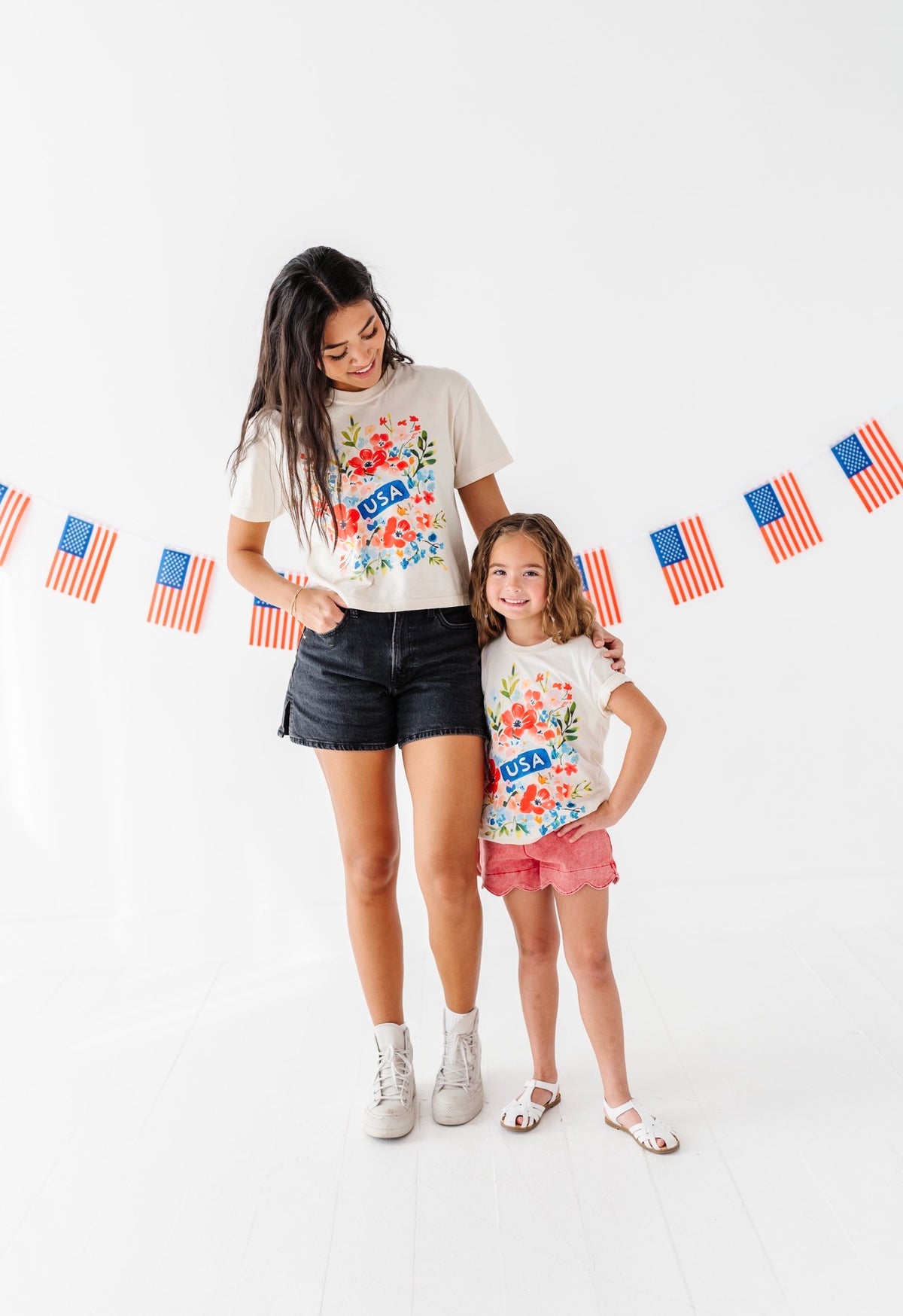 Floral USA | ADULT tees (*CROP + FULL LENGTH HERE)
