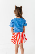 Load image into Gallery viewer, Flag Collage | BLUE Tie Front Tee