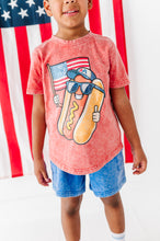 Load image into Gallery viewer, Hotdog | RED Boys Curve Hem Tee