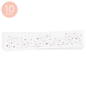 Metallic Pink Star Face Freckles-temporary tattoos (pack of 10)