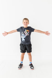 Balloon Stitch | KIDS CHARCOAL TEE