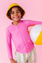 Load image into Gallery viewer, Popsicle Pink | ZIP RASHGUARD SHIRT